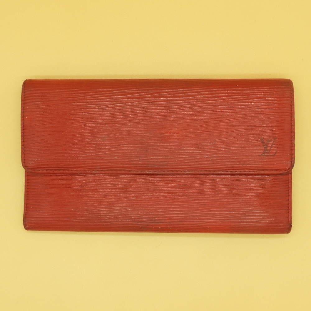 Louis Vuitton Red Leather Wallet